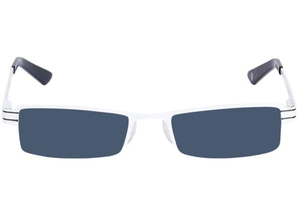 Kali - weiß/schwarz Sonnenbrille mit Sehstärke, Halbrand, Dünn – Bild 2