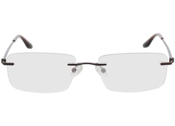 Brentwood - braun Blaulichtfilter-Brille, Randlos, Rechteckig – Bild 2