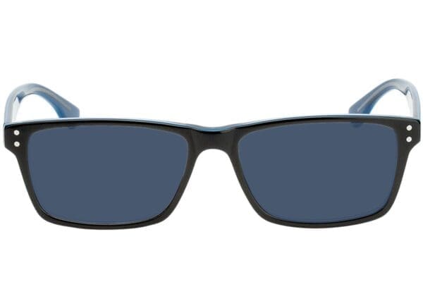 München - schwarz/blau Sonnenbrille mit Sehstärke, Vollrand, Rechteckig – Bild 2