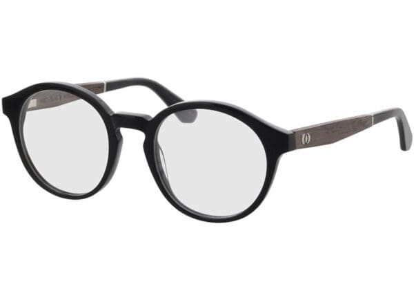 Woodfellas Optical Werdenfels black oak 49-20 Brillengestell inkl. Gläser, Herren, Vollrand, Rund