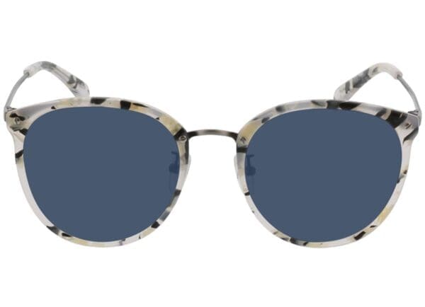 Charlotte - schwarz-weiß-meliert/anthrazit Sonnenbrille ohne Sehstärke, Vollrand, Rund – Bild 2