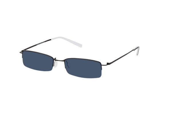 Exeter - schwarz Sonnenbrille mit Sehstärke, Halbrand, Rechteckig