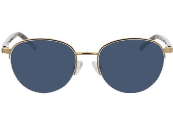 Nancy - gold/havanna Sonnenbrille ohne Sehstärke, Halbrand, Rund – Bild 2