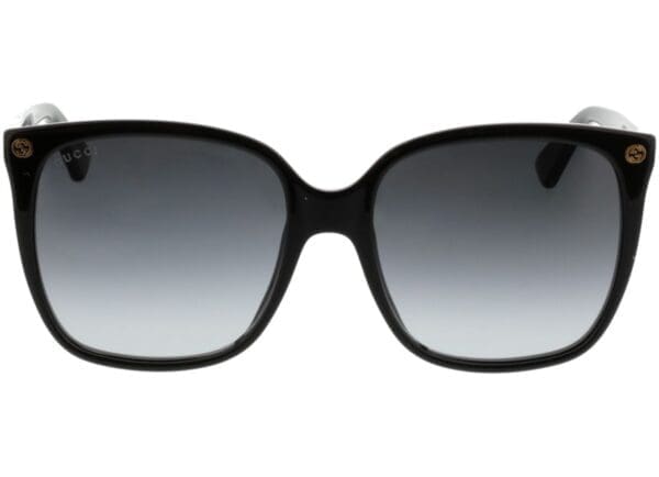 Gucci GG0022S-001 57-18 Sonnenbrille mit Sehstärke erhältlich, Damen, Vollrand, Eckig – Bild 2