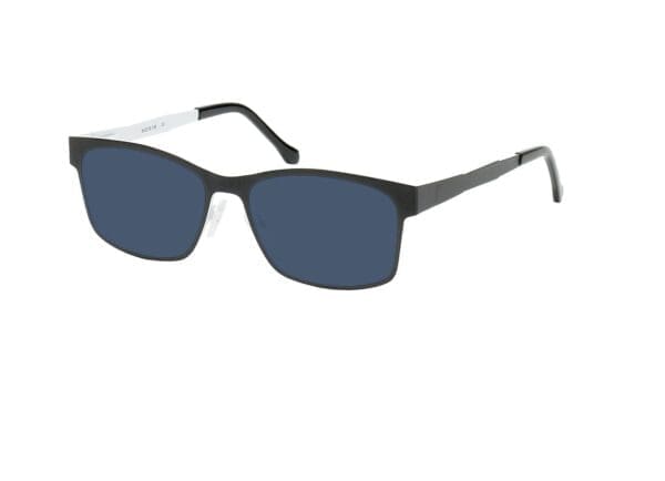 Tumba - schwarz/weiß Sonnenbrille mit Sehstärke, Vollrand, Eckig