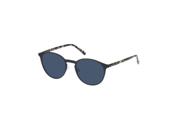 Fredericia - schwarz-meliert Sonnenbrille mit Sehstärke, Vollrand, Rund