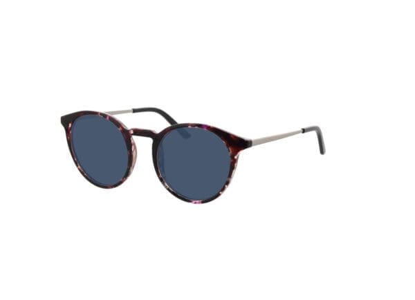 Udine - lila-meliert/silber Sonnenbrille mit Sehstärke, Vollrand, Rund