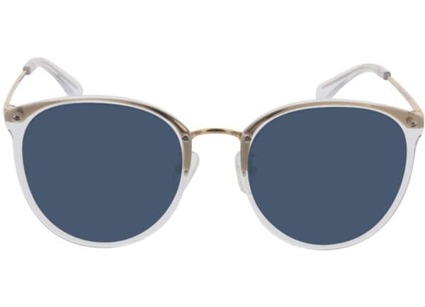 Charlotte - transparent/gold Sonnenbrille mit Sehstärke, Vollrand, Rund – Bild 2