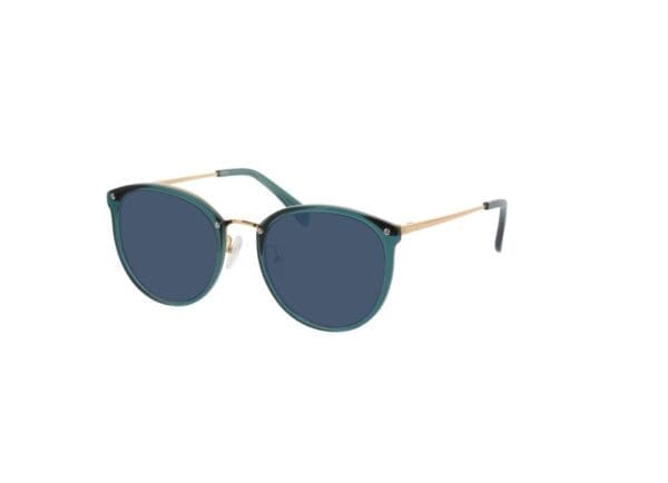 Charlotte - grün/gold Sonnenbrille mit Sehstärke, Vollrand, Rund