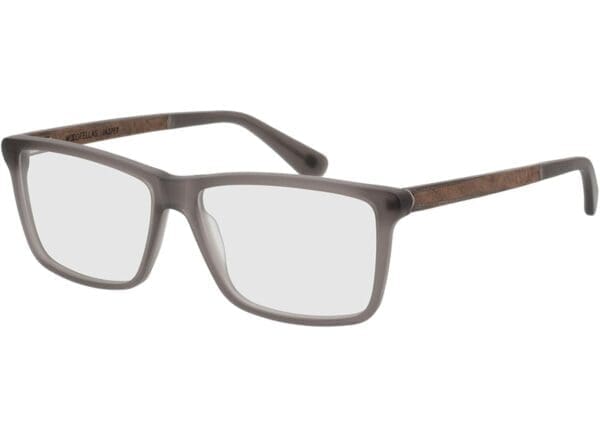 Woodfellas Optical Jasper curled/grey 56-15 Brillengestell inkl. Gläser, Damen/Herren, Vollrand, Eckig