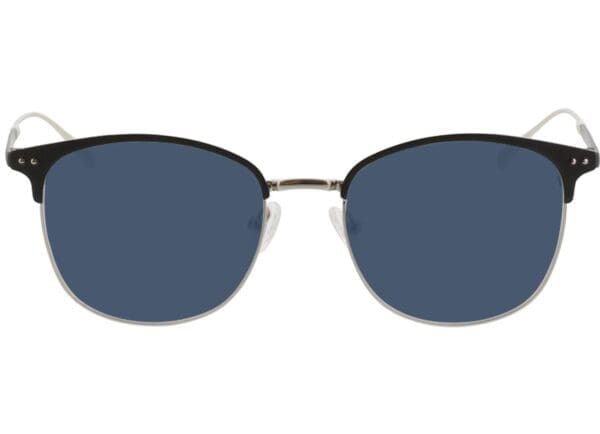 Hampton - schwarz/silber Sonnenbrille mit Sehstärke, Vollrand, browline – Bild 2