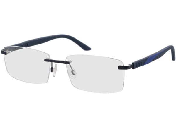Puma PU0330O-003 58-17 Brillengestell inkl. Gläser, Herren, Randlos, Rechteckig