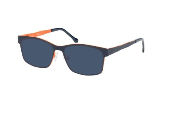 Tumba - dunkelblau/orange Sonnenbrille mit Sehstärke, Vollrand, Eckig