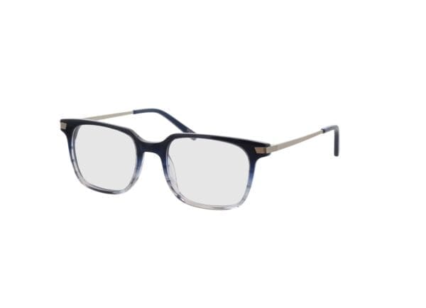 Moca - blau/silber Blaulichtfilter-Brille, Vollrand, Eckig