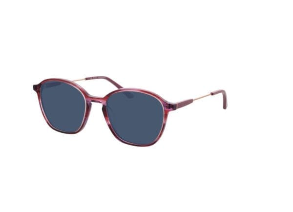 Brenda - lila/roségold Sonnenbrille mit Sehstärke, Vollrand, geometric