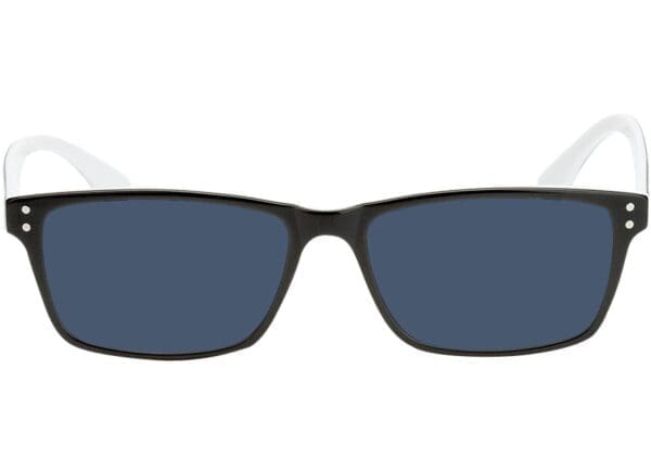 München - schwarz/weiß Sonnenbrille mit Sehstärke, Vollrand, Rechteckig – Bild 2